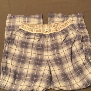 Hollister Blue and White Plaid Lounge Pants